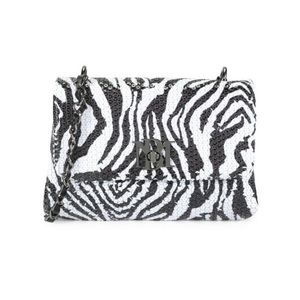 Badgley Mischka Zebra Sequin Crossbody